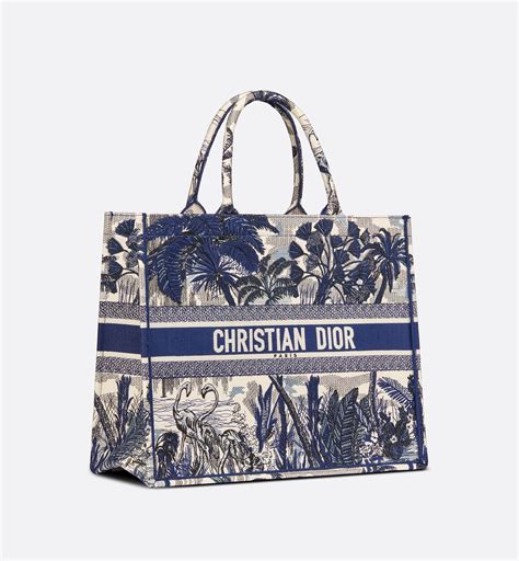 dior book tote toile de jouy blue|dior designer tote.